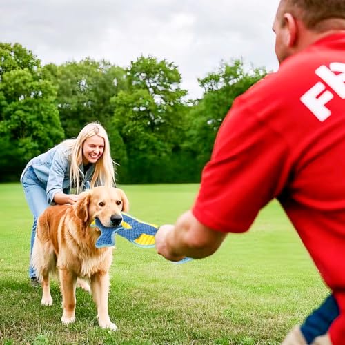 Dog Toy Squeaky Aggressive Durable Dog Toys for Dogs Chew No-Stuffed Dog Toy Interactive Hours of Fun Keep pups Busy -Green Shark,Bubble-Pressed Ultra-Soft Fabric - color: Blue