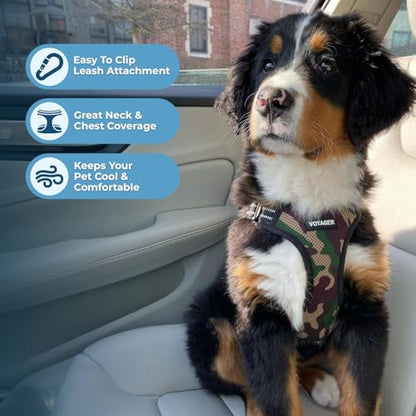 Best Pet Supplies Voyager Step-in Lock Pet Harness w Reflective Pet Leash Combo Set with Neoprene Handle 5ft - Supports Small, Medium and Large Breed Puppies/Cats - Army/Black Trim Set, XL - color: Harness Leash Set (Army/Black Trim), size: XL (Chest: 23