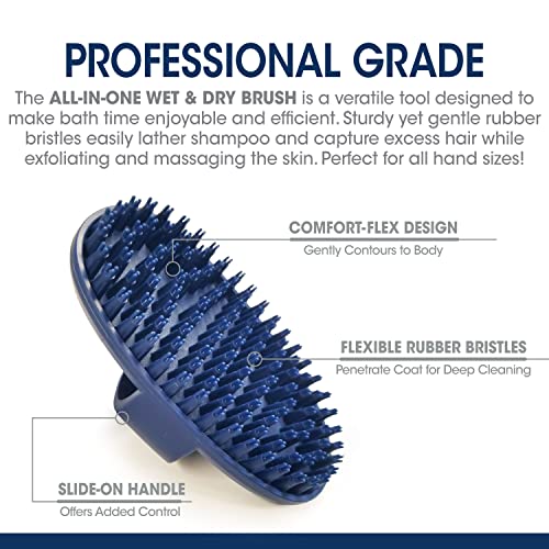 Four Paws Magic Coat Professional Series Grooming All-in-One Wet & Dry Detangling Brush for Dogs, 1 Count - size: One Size