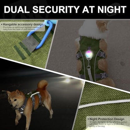 Escape Proof Dog Harness with Handle - Reflective No Pull Dog Vest, Lightweight Full Body Pet Harness Adjustable for Small Dogs Walking,Training(Green,Chest:14-22") - color: Green, size: XS: Chest 14-22", Fit 8-12 lbs