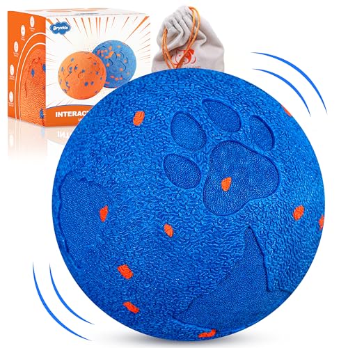 Interactive Dog Ball Toys for Medium & Large Dogs,Self-Moving, Auto-Vibrating,Bouncing Smart Dog Ball That Moves on It's Own Keep Them Busy,3.1″ Chew-Resistant E-TPU,IPX7 Waterproof (Include Gift Bag)