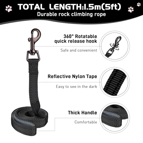 Soft Mesh Dog Harness and Leash Set, No Pull Puppy Harness and Leash Set, Reflective Step in Harness for Small Medium Dogs, Easy Walk Escape Proof Vest Harnesses (Black, S) - color: Black, size: S