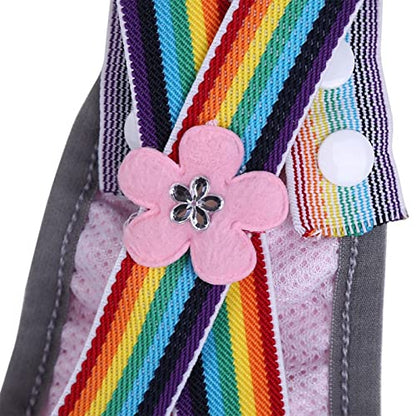 Zerodis 6 Different Size Dog Puppy Diaper Nappy, Physiological Sanitary Design Menstrual Suspender Color Rainbow Label Dog Puppy Diaper Nappy