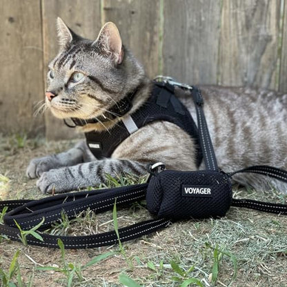 Best Pet Supplies - All Weather Mesh / Plush, Reflective, No Pull Harness for Small, Medium Dogs, Cats - Secure with Hook & Loop Fastener, Buckle, Double D-Rings - Black/Black Trim, XL - color: Harness (Black/Black Trim), size: XL (Chest: 20.5 - 23")