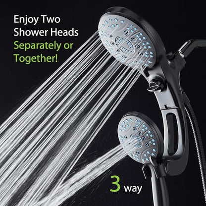 Hotel Spa AquaCare for California As-Seen-On-TV High Pressure Handheld Rain 50-mode 3-way Shower Head Combo with Adjustable Arm, Anti-clog Jets, Tub & Pet Power Wash, 6 ft. Hose, Rubbed Bronze - color: Oil Rubbed Bronze, style: 1.8 Gallons Per Minute