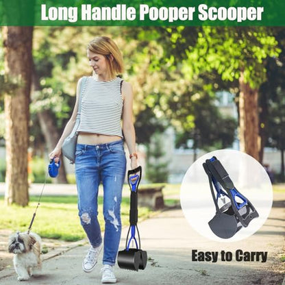Dog Poop Trash Can Outside with Pooper Scooper, Outdoor Dog Waste Trash Can with Lid Waste Bag Odor Control for Yard Garden, 20L Grey - color: Gray