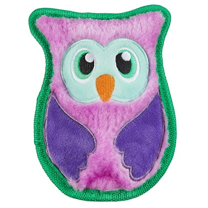 Outward Hound Durablez Minis – Squeaky Plush Dog Toy, No Stuffing for Less Mess, Interactive & Tough, Jumbo Squeaker, Puppies & Small Dogs, Owl, 5.8" - color: Owl, size: X-Small