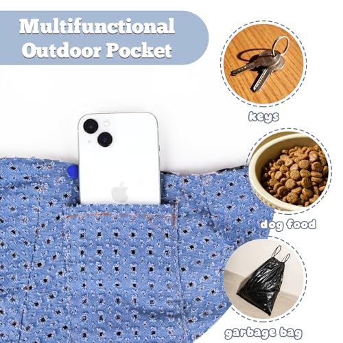 Small Pet Sling Carrier Breathable Texture with Pocket Pet Cross Body Shoulder Bag Dog Cat for Outdoor Travel(Denim Blue) - color: Denim Blue