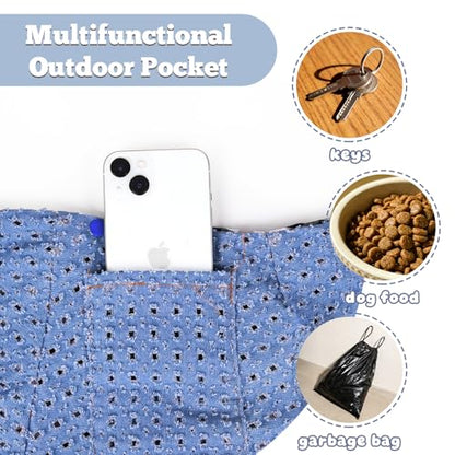 Small Pet Sling Carrier Breathable Texture with Pocket Pet Cross Body Shoulder Bag Dog Cat for Outdoor Travel(Denim Blue) - color: Denim Blue
