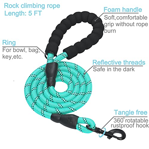 haapaw Martingale Dog Collar with Quick Release Buckle Reflective Dog Training Collars for Small Medium Large Dogs - color: Turquoise, size: L