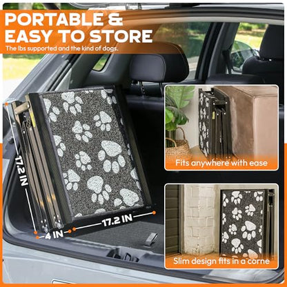 Dog Ramp for Car 71"x17.2" Wide Portable Folding Pet Ramp with Non-Slip Surface. Extra Wide Portable Ramp for Large, Small & Senior Dogs to Get in Cars, SUVs, Trucks & Beds, Up to 250LBS