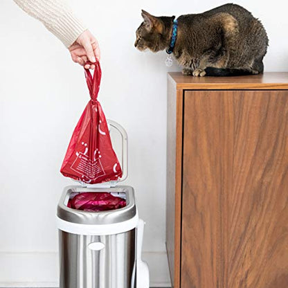 Ubbi Pet Waste Sacks, Lavender Scented Cat Litter Disposal Bags, Leak Proof and Easy Tie, 200 Count (Pack of 1) - color: Red Waste Sacks, 200 Count, size: 200 Count (Pack of 1)
