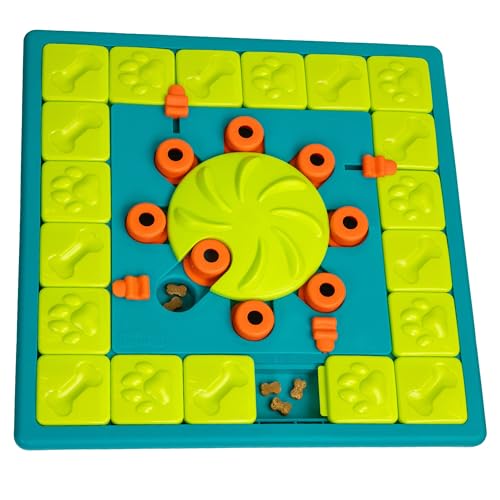 Outward Hound by Nina Ottosson MultiPuzzle – Interactive Dog Treat Puzzle Enrichment Toy, Level 4 Expert - color: Multipuzzle (Green)