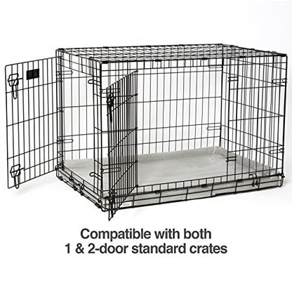 PetFusion PuppyChoice Dog Crate Bed 24 inch with Waterproof Solid Foam Liner & Removable Washable Cover (23 x 18). Comfortable Microsuede and Portable Handle - size: S - Fits 24" Crate