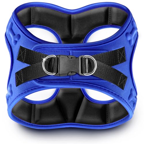 Comfort Fit Dog Harness Soft Padded No Pull Harness with Adjustable Buckles for Small Medium Large Dogs Step in Pet Vest with Easy Control Handle for Walking Jogging Running Training Dogs & Puppies - color: Blue, size: XXXS (Chest 10"-12")