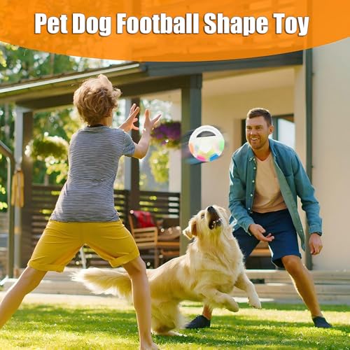 Dog Toy Ball with Handle, Squeaky Dog Calming Ball with Handle, Interactive Ball for Dogs Playing, Squeaky Floating (Transparent)