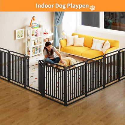 Thickened Metal Tube Dog Playpen Outdoor, Low Threshold Dog Pen, Heavy Duty 40" H 8 Panels for Pet Playpens Indoor, Portable Pet Fence for Yard RV Camping - style: 40" height