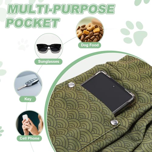Dog Sling Carrier for Small Dogs and Cats Up to 16.5 Lbs, Breathable Texture with Pocket Pet Cross Body Shoulder Bag, (Yellow Green, 1 Pcs) Intended for Outdoor Travel/Camp - color: Yellow Green