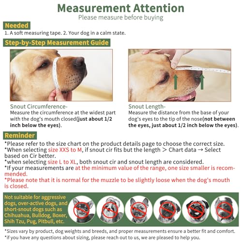 Mayerzon Dog Muzzle, Patented Mesh Muzzle with Panting Room for Large Medium Small Sized Dogs, Soft Mouth Guard to Prevent Biting Eating for Grooming Vet Visit Walking, Reflective and Full Covered - size: XXS [Snout Cir: 6-7.25"]