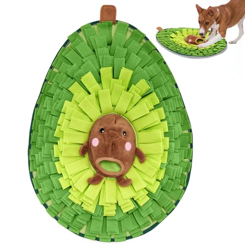 Snuffle Mat for Dogs Avocado Pal, X-Large 21.5" x 15", Enrichment Toy Slow Feeder, Puppy Toys to Keep Them Busy, Machine Washable, for All Dog Sizes - color: Avocado