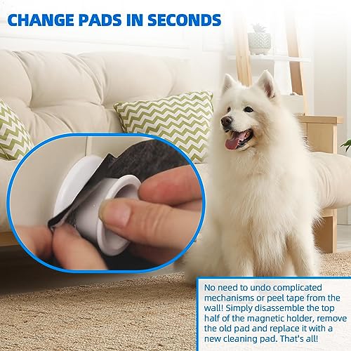 (4-Pack) Potty Training Pad Magnetic Holder Compatible with Any Size of Puppy Pee Pads Perfect for Leg-Lifting Marking Dogs, Strong Magnets Will Stick on Most Flat Surfaces - White Paw - size: Claw