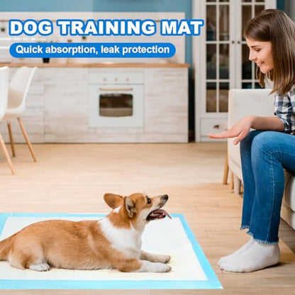 Thick Odor Neutralizing Disposable Dog Training Pads Heavy Duty Absorbent Pet Pee Pads for Dogs Odor Control Ultra Absorbent Dog Training Pads Large Size (50, M)