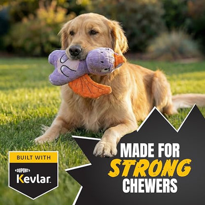 Bite Force - Durable & Strong Dog Toy Purple Dino with Squeaker, Kevlar-Reinforced for Aggressive chewers. - color: Regular - Dragon