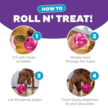 Outward Hound Orbee-Tuff Mazee Interactive Dog Puzzle Toy, Treat Dispensing Slow Feeder Ball, Pink, 4.7-Inch - color: Pink