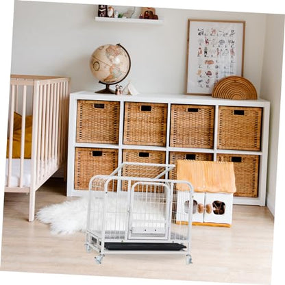 Mipcase 2pcs Dog Potty Training Aid Take The Urine Tray Drain Pan Pet Cage Bedpan Rabbit Potty Pet Cage Supplies