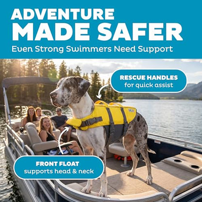 Outward Hound Granby Splash Yellow Dog Life Jacket, XL - color: Yellow, size: X-Large (Chest Girth: 33"-44")