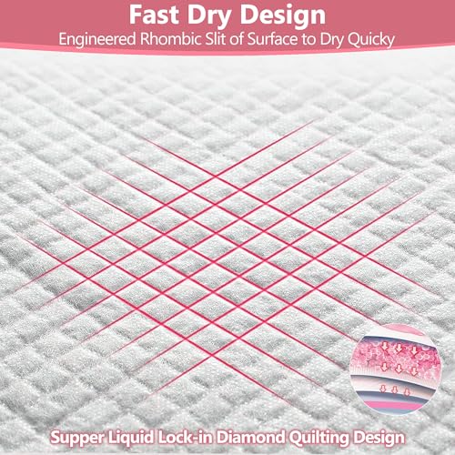 Gimars XL 6-Layer Ultra Absorbent 1200ml 48-Hour Leak-Proof Dog Pee Pads, Quick Dry Extra Large Puppy Pads for Puppy Training, Senior & Incontinent Dogs, Cats, Overnight Use, 30"x36", 30 Count Pink - size: 30"x36" - Pink 30 Counts