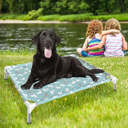 Elevated Dog Bed Pet cot - Pet Bed for Medium Dogs | Elevated Pet Bed for Indoor and Outdoor Use for Medium Pets - size: Medium