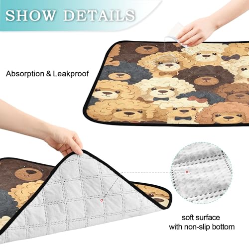 Qilmy Dog Pet Mat, Waterproof Reusable Dog Training Pad Anti-Slip Pet Creat Pad for Small Medium Large Dogs and Cats