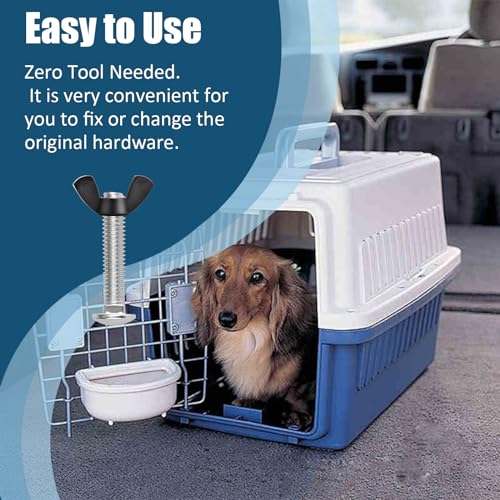 M6 Pet Carrier Fasteners Kennel Replacement Bolts for Plastic Cat Crate and Dog Crate Dog Kennel Accessories Cat Cage Carrier Parts(12 Set) - color: 12 Set