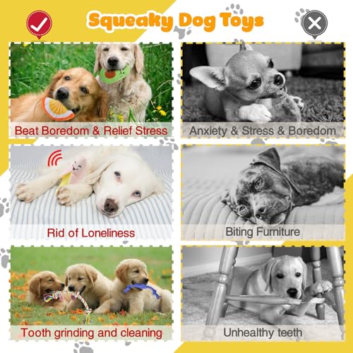 MRSOHRET 18 Pack Dog Toys Puppy Teething Toys, Puppy Essentials Chew Toy Bundle with Squeaky Toy and Interactive Rope for Small Dogs to Keep Them Busy - style: puppy toys 18pcs