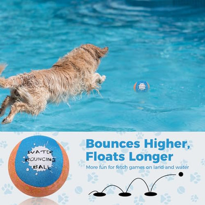 BINGPET Dog Pool Toy Floating Balls, 2 Pcs Dog Water Ball for Summer Swimming Bouncing Ball Pool Toys, Interactive Soft Dog Chew Balls for Small and Medium Dogs - color: Blue&Pink
