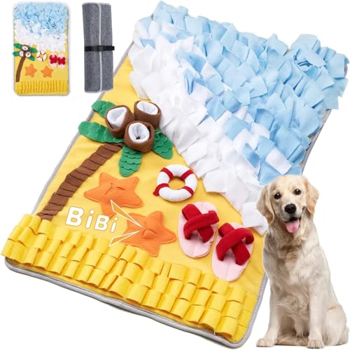 Snuffle Mat for Dogs, Interactive Dog Sniffing Mat with Squeaky Sound,Encourage Natural Foraging, Slow Feeder, Stress Relief, Machine Washable Pet Foraging Mat for Small Medium Large Dogs