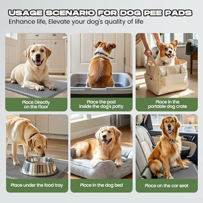 Dog Pee Pads for Dogs XXL 30"x36" Charcoal Puppy Pads 50 Counts Extra Large Disposable Activated Carbon Super Absorbent Full Edge-Wrapping Odor-Control Training Pads with Adhesive Tabs - size: 50 Count (30"x36")