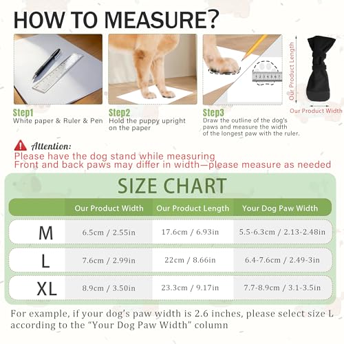 Snugrance Dog Paw Wound Recovery Boot, Lick-Proof Protection, Non-Slip Pet Shoe with Self-Adhesive Strap, Soft Protector for Medium to Large Dogs (M) - size: M