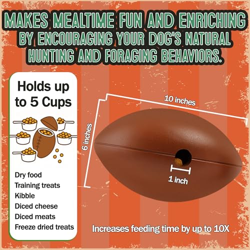 Food Puzzle Feeder for Large or Medium Dogs, 5C | Mentally Stimulating Enrichment Toy, Made in USA, BPA-Free Durable Foraging Toy, Reduces Anxiety and Destructive Behavior