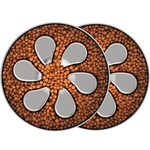 Slow Feeder Dog Bowl-3.5Cups for Large Breeds, Food Grade 304 Stainless Steel Dog Bowls with Non-Slip Base, Maze Pet Dish to Slow Down Eating, Dishwasher-Safe [2Pack] - color: Spiral-2Pack, size: XL 3.5~4Cups