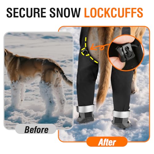 Dog Suspender Boots, Waterproof Dog Rain Boots, Puppy Snow Shoes for Winter, Anti Dirt Pants with Shoes, Adjustable Suspender Pants for Outdoor Walking & Paw Protectors - size: 6
