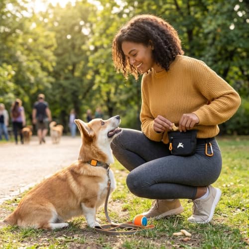 OllyDog, Goodie Treat Bag, Dog Treat Training Pouch | Magnetic Closure | 3 Ways to Wear | Hands-Free Waist Belt | Water-Resistant Recycled Vegan Fabric (Raven S'25) - color: Raven S'25