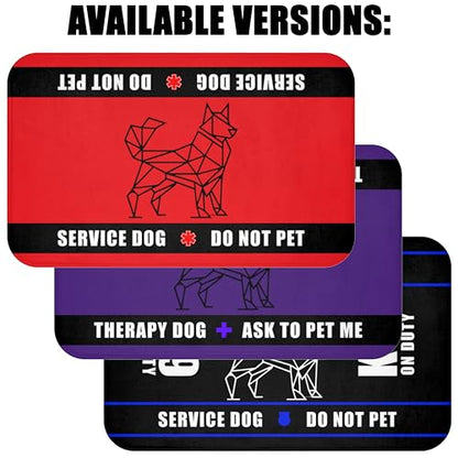 K-9 Service Dog Travel Mat - K-9 On Duty Portable Comfort Pet Bed Mat - Awareness & Safety Warning - size: 34"×21"