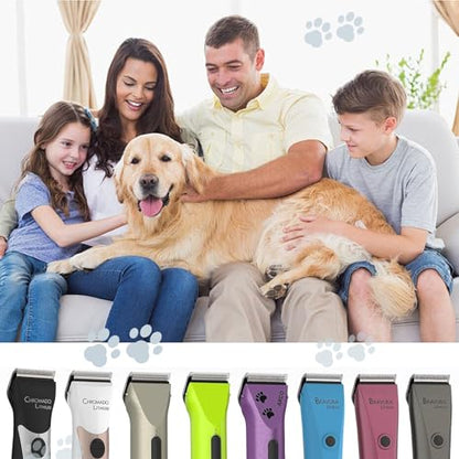 5 in 1 Fine Replacement Blades Compatible with Wahl Bravura Clipper Chromado，Creativa，Figura Dog Clippers for Dogs Grooming （for Larger Animals） - color: Grey-4