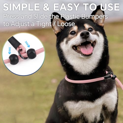 QQPETS Adjustable Slip Lead Dog Leash, Hands Free Waist Leash for Dog Walking, Reflective Training Lead with 360° Swivel Anti-Tangle, 4-7 ft Length for All Breeds - color: Rainbow colors