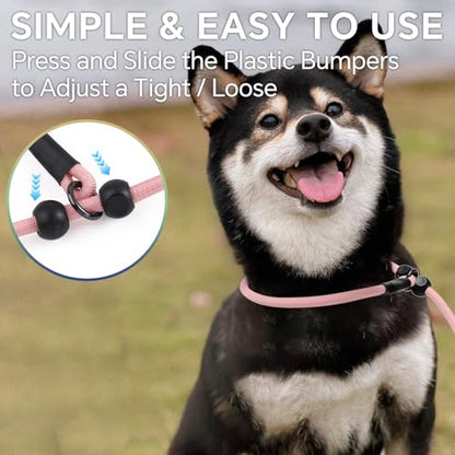 QQPETS Adjustable Slip Lead Dog Leash, Hands Free Waist Leash for Dog Walking, Reflective Training Lead with 360° Swivel Anti-Tangle, 4-7 ft Length for All Breeds - color: Rainbow colors