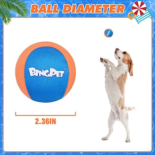 BINGPET Dog Pool Toy,2 Pack Water Floating Ball for Summer Pool Games,Dog Water Bouncing Balls,Interactive Dog Summer Games Toys,Soft Dog Chew Balls for Small and Medium Dogs - color: Orange
