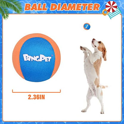 BINGPET Dog Pool Toy,2 Pack Water Floating Ball for Summer Pool Games,Dog Water Bouncing Balls,Interactive Dog Summer Games Toys,Soft Dog Chew Balls for Small and Medium Dogs - color: Orange
