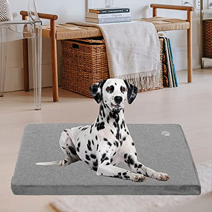 EMPSIGN Stylish Dog Bed Mat Dog Crate Pad Mattress Reversible (Cool & Warm), Water Proof Linings, Removable Machine Washable Cover, Firm Support Small to XX Large Dogs, Grey,XL(41''''*28''''*3'''') - color: Grey, size: XL(41"*28"*3")